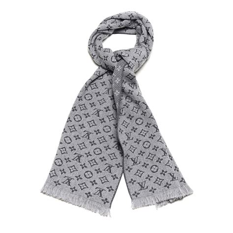 louis vuitton mens scarf|Louis Vuitton grey scarf.